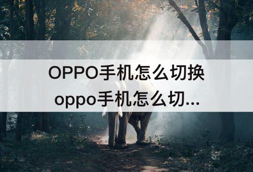 OPPO手机怎么切换 oppo手机怎么切换分屏