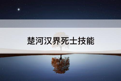 楚河汉界死士技能