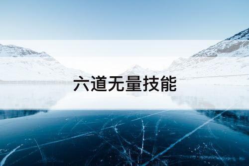 六道无量技能