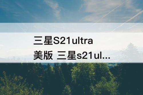 三星S21ultra美版 三星s21ultra美版刷国行