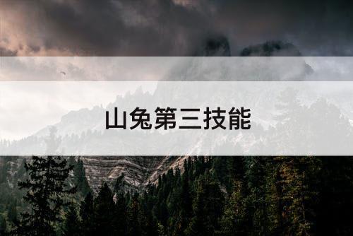 山兔第三技能