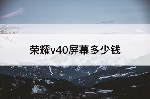 荣耀v40屏幕多少钱