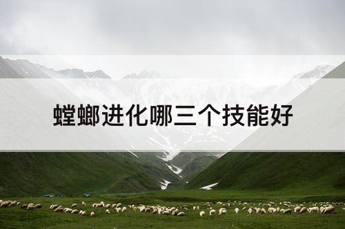 螳螂进化哪三个技能好