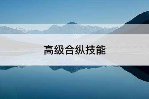 高级合纵技能