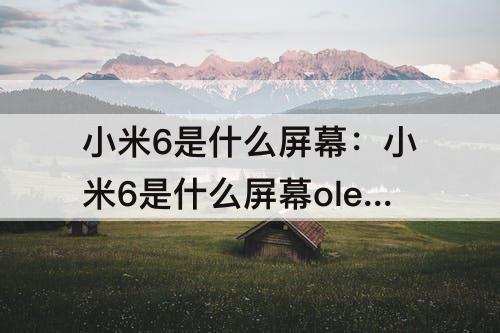 小米6是什么屏幕：小米6是什么屏幕oled