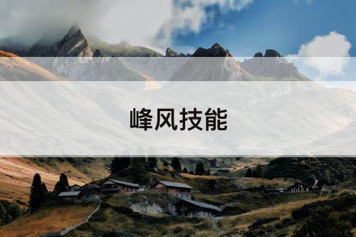 峰风技能