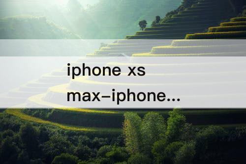 iphone xs max-iphone xs max和13哪个好