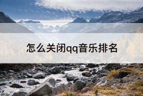 怎么关闭qq音乐排名