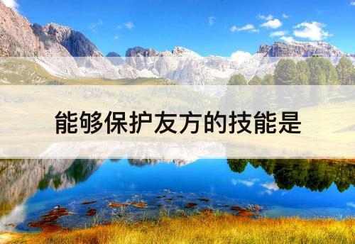 能够保护友方的技能是