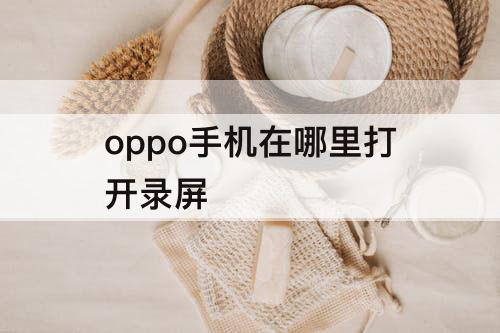 oppo手机在哪里打开录屏