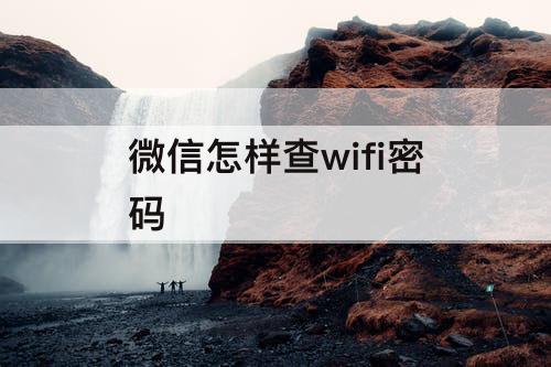 微信怎样查wifi密码