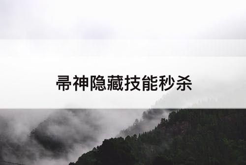 帚神隐藏技能秒杀