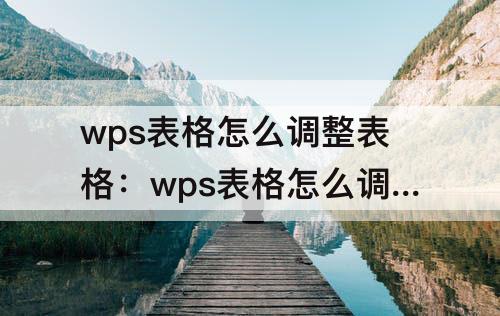 wps表格怎么调整表格：wps表格怎么调整表格颜色