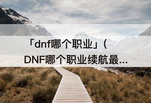 「dnf哪个职业」(DNF哪个职业续航最强)