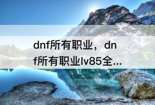dnf所有职业，dnf所有职业lv85全部技能加一是什么意思