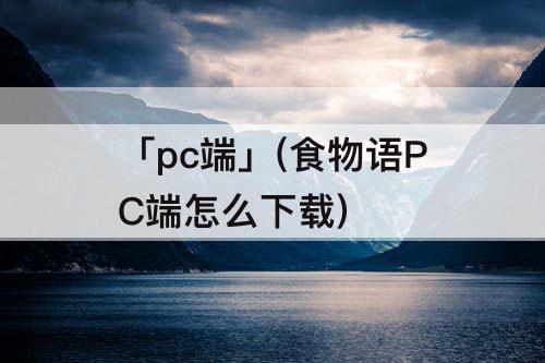 「pc端」(食物语PC端怎么下载)