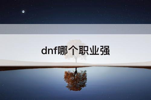 dnf哪个职业强