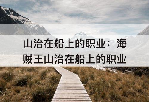 山治在船上的职业：海贼王山治在船上的职业