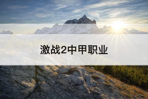 激战2中甲职业