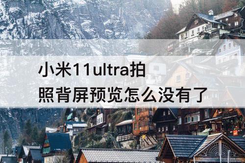 小米11ultra拍照背屏预览怎么没有了