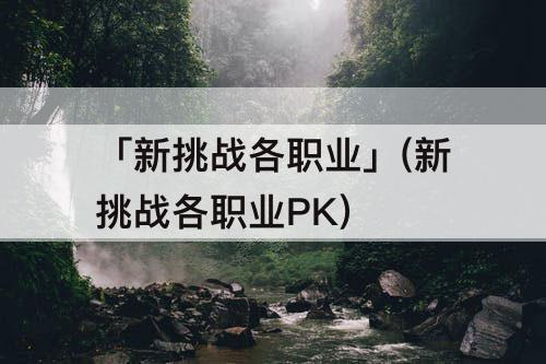 「新挑战各职业」(新挑战各职业PK)
