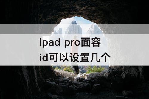 ipad pro面容id可以设置几个