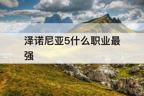 泽诺尼亚5什么职业最强