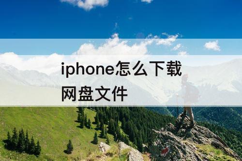 iphone怎么下载网盘文件