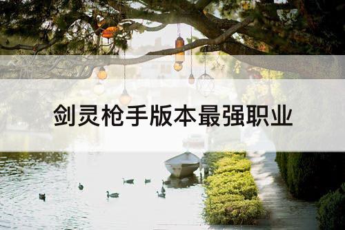剑灵枪手版本最强职业