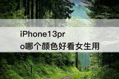iPhone13pro哪个颜色好看女生用