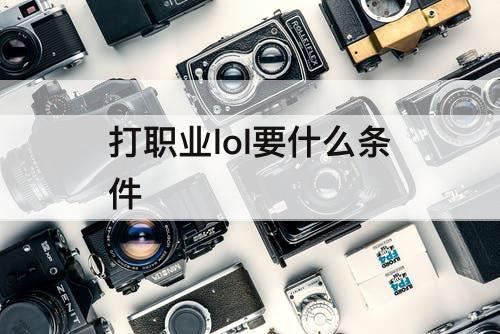 打职业lol要什么条件