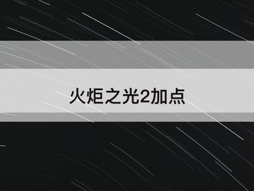 火炬之光2加点
