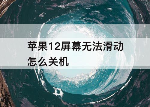 苹果12屏幕无法滑动怎么关机