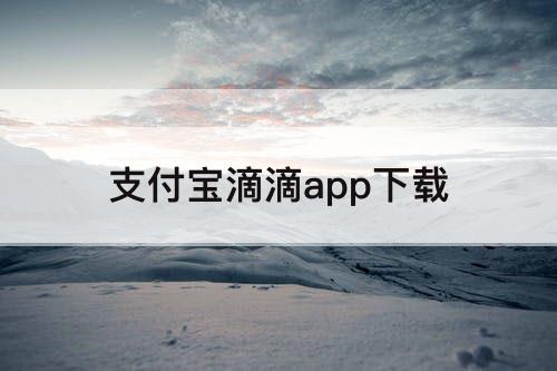 支付宝滴滴app下载