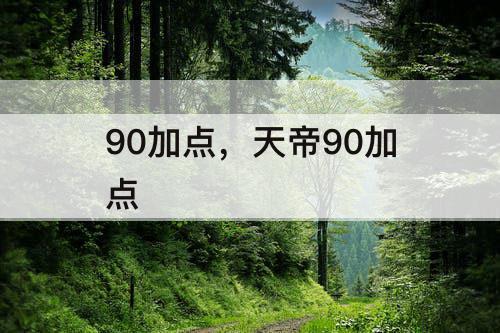 90加点，天帝90加点
