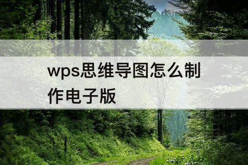 wps思维导图怎么制作电子版