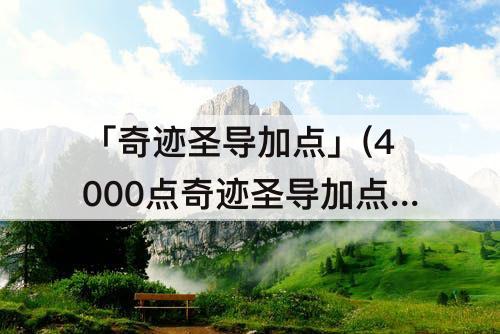 「奇迹圣导加点」(4000点奇迹圣导加点最牛)