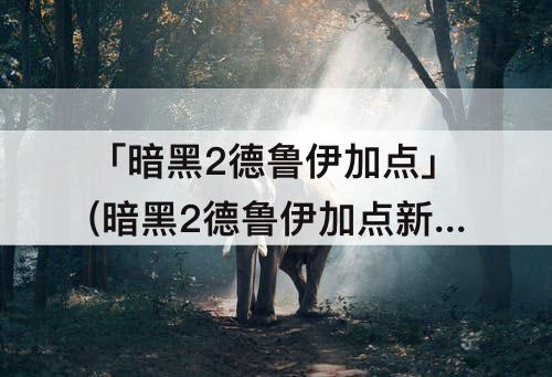 「暗黑2德鲁伊加点」(暗黑2德鲁伊加点新人指导:暴力狼)