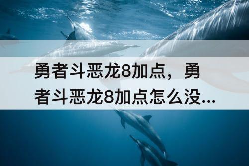 勇者斗恶龙8加点，勇者斗恶龙8加点怎么没反应