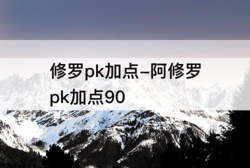 修罗pk加点-阿修罗pk加点90