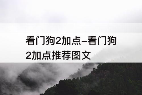 看门狗2加点-看门狗2加点推荐图文
