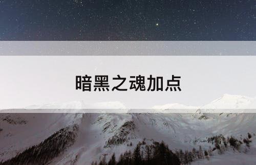 暗黑之魂加点