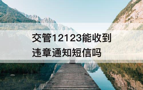 交管12123能收到违章通知短信吗