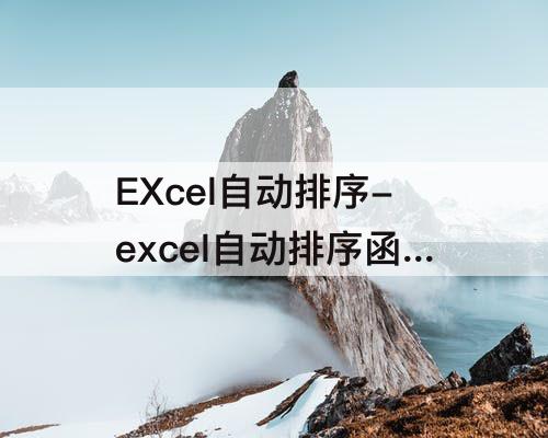 EXcel自动排序-excel自动排序函数rank