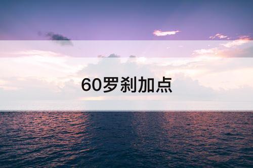 60罗刹加点