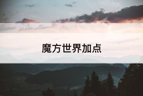 魔方世界加点