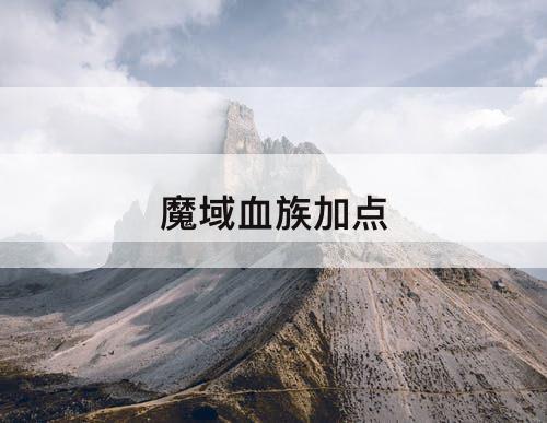 魔域血族加点