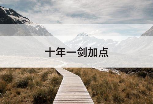 十年一剑加点