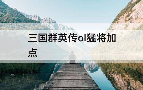 三国群英传ol猛将加点