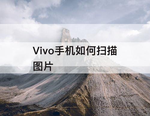 Vivo手机如何扫描图片